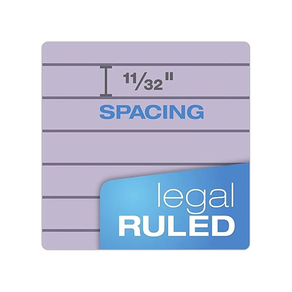 Notepads|TOPS Prism+ Legal Notepads, 5" x 8", Narrow Ruled, Orchid, 50 Sheets/Pad, 12 Pads/Pack (63040)