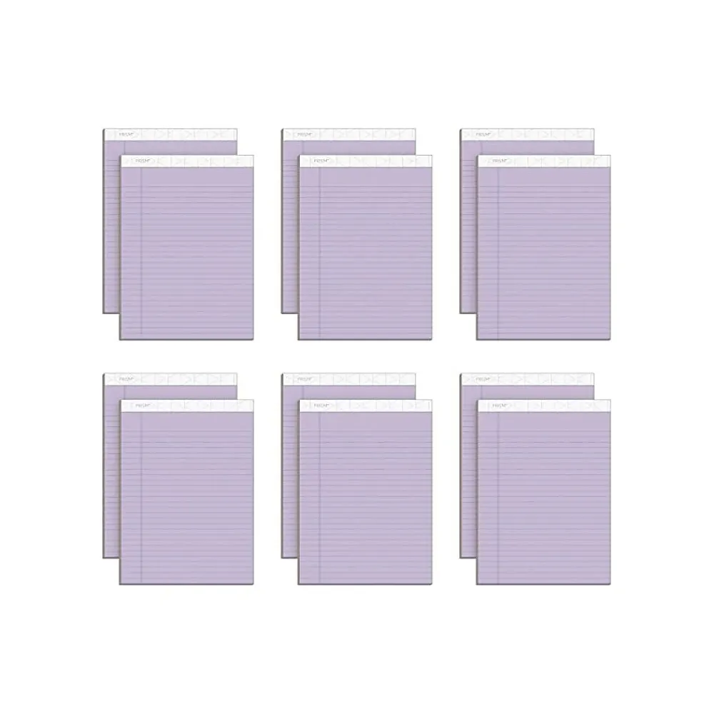 Notepads|TOPS Prism+ Legal Notepads, 5" x 8", Narrow Ruled, Orchid, 50 Sheets/Pad, 12 Pads/Pack (63040)