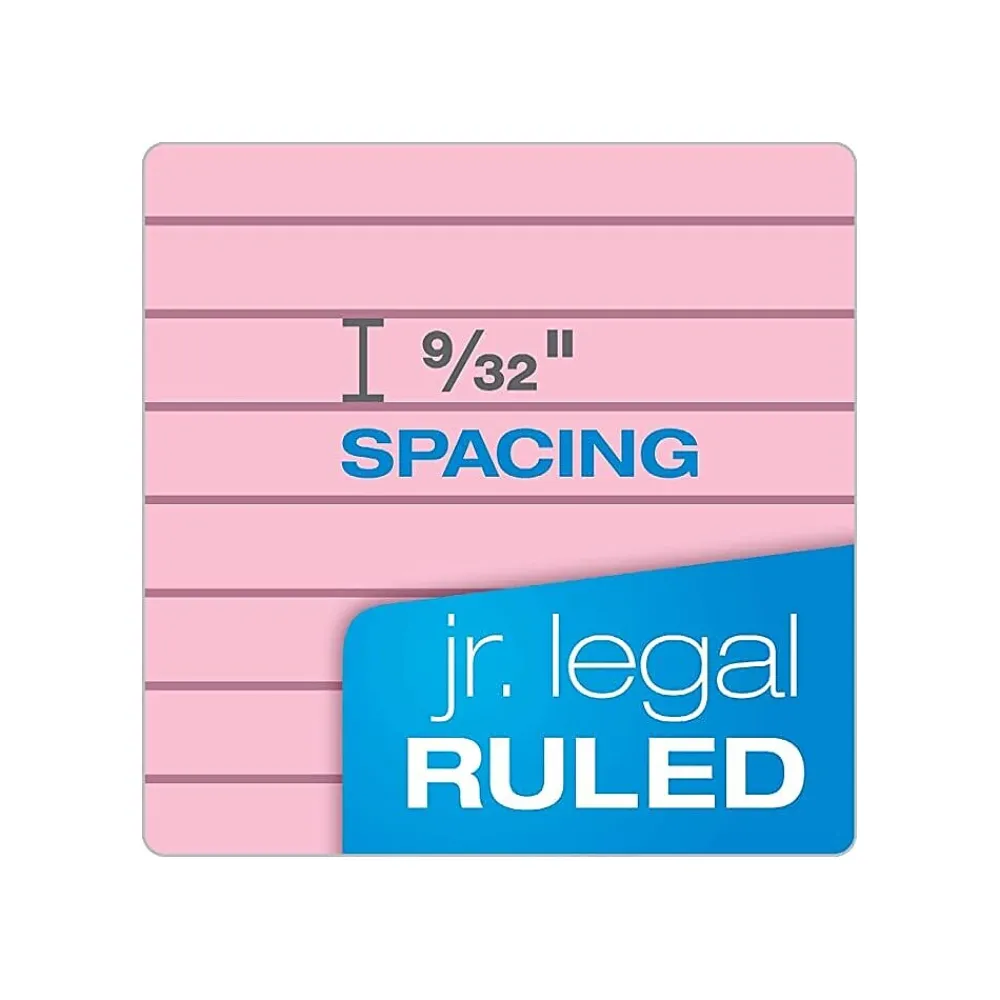 Notepads|TOPS Prism Notepad, 5" x 8", Narrow Ruled, Assorted, 50 Sheets/Pad, 6 Pads/Pack (TOP63016)