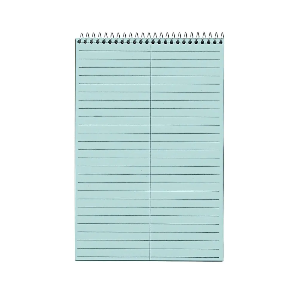 Notepads|TOPS Prism Steno Pads, 6" x 9", Gregg, Blue, 80 Sheets/Pad, 4 Pads/Pack (TOP 80284) Light Blue
