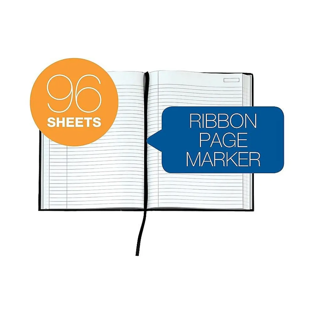 Notebooks|TOPS Royale Professional Notebooks, 8" x 10.5", College Ruled, 96 Sheets, Gray/Silver (25231)
