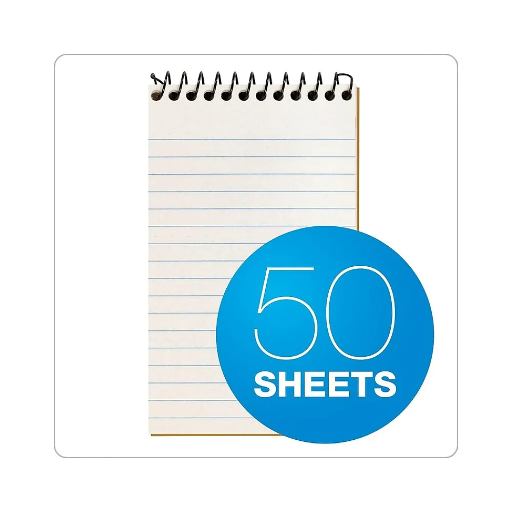 Notepads|TOPS Second Nature Memo Pad, 3" x 5", Narrow Ruled, White, 50 Sheets/Pad (TOP 74135)