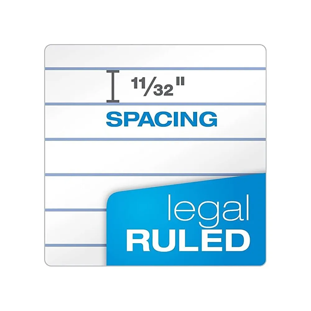 Notepads|TOPS Second Nature Notepad, 8.5" x 11.75", Wide Ruled, White, 50 Sheets/Pad, Dozen (74880)