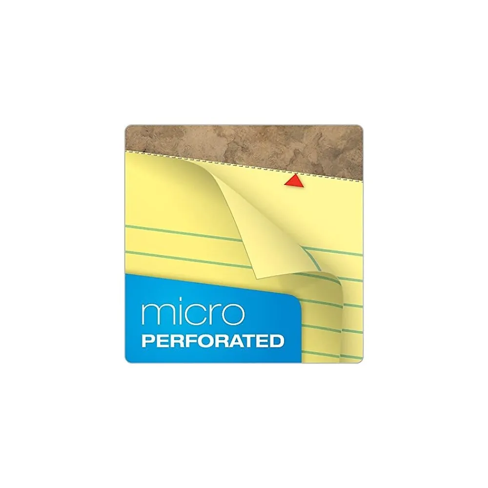 Notepads|TOPS Second Nature Notepads, 8.5" x 11.75", Wide, Canary, 50 Sheets/Pad, 12 Pads/Pack (74890)