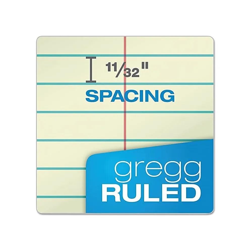Notepads|TOPS Steno Book, 6" x 9", Gregg Ruled, 80 Sheets, Assorted Colors, 4/Pack (80221)
