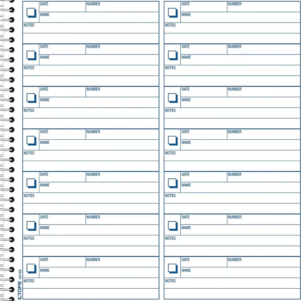 Notepads|TOPS Voice Message Pad, 8-1/2" x 8-1/4", White, 50 Sheets/Pad (44165)