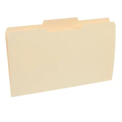 File Folders|TRU RED ™ 30% Recycled Top-Tab File Folders, 3-Tab, Manila, Legal-Size, 24/Pack (235408/TR58116)
