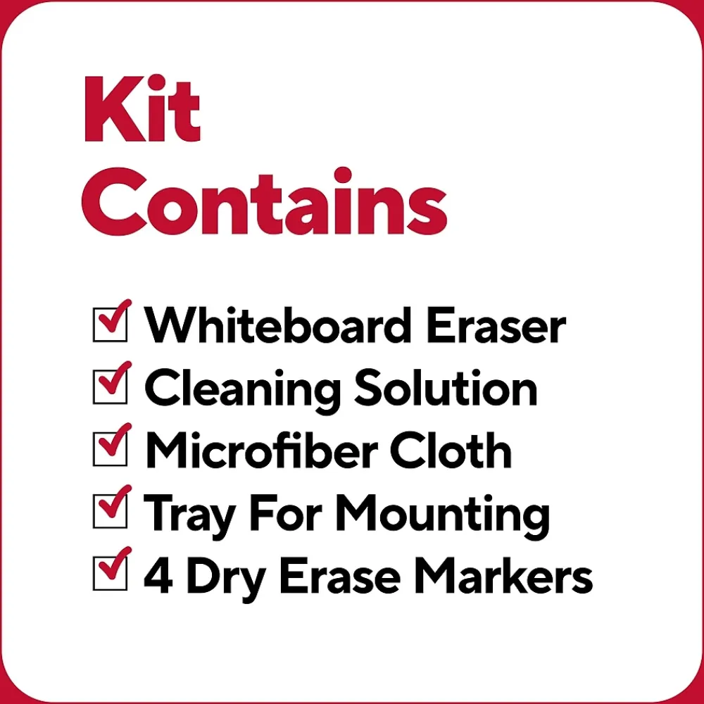 Markers|TRU RED ™ Dry Erase Kit, Chisel Tip, Assorted, 4/Pack (TR61742/TR56940)