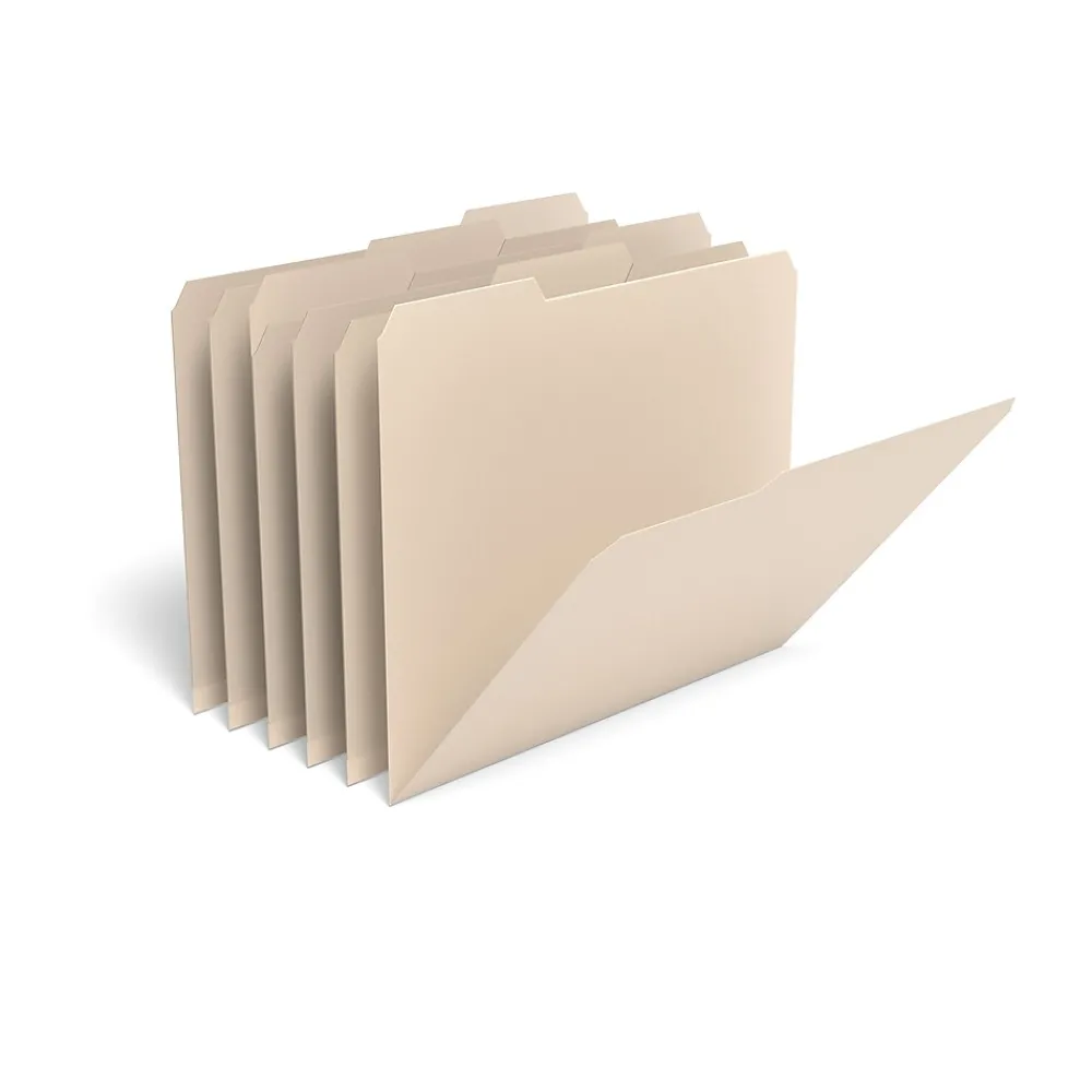 File Folders|TRU RED ™ File Folder, 3-Tab, Letter Size, Manila, 12/Pack (TR36049)