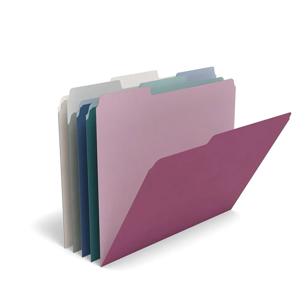 File Folders|TRU RED ™ File Folders, 3-Tab, Letter Size, Assorted Jewel Tone Colors, 24/Pack (TR58171)