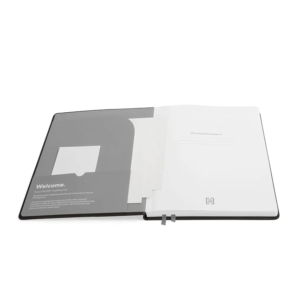 Journals|TRU RED ™ Large Explore Journal, Dotted, Black (TR58430-CC)