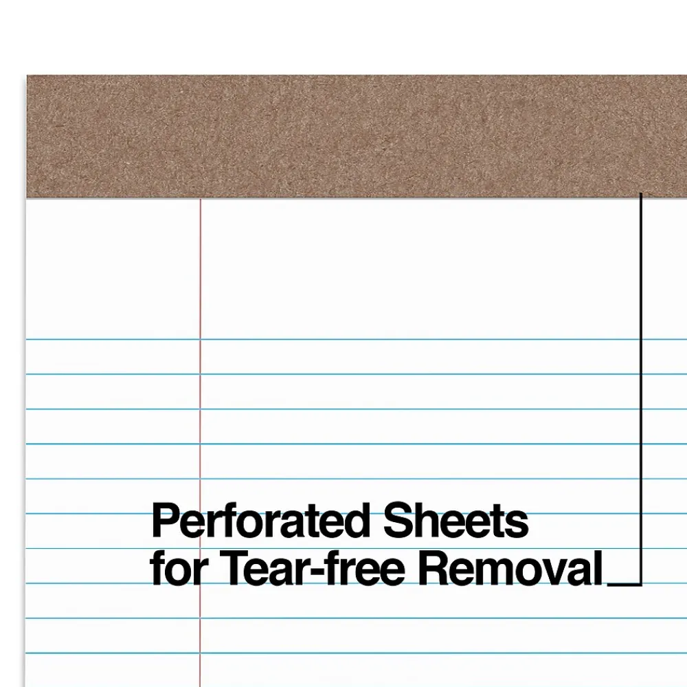 Notepads|TRU RED ™ Notepad, 8.5" x 11.75", Narrow Ruled, , 50 Sheets/Pad, Dozen (TR59938/TR58187) White