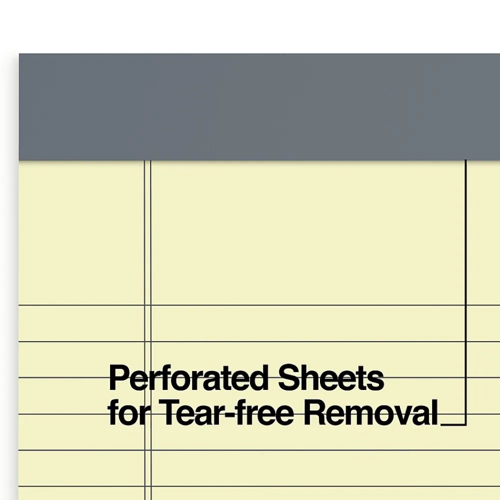 Notepads|TRU RED ™ Notepads, 5" x 8", Narrow Ruled, Canary, 50 Sheets/Pad, 12 Pads/Pack (TR57359)