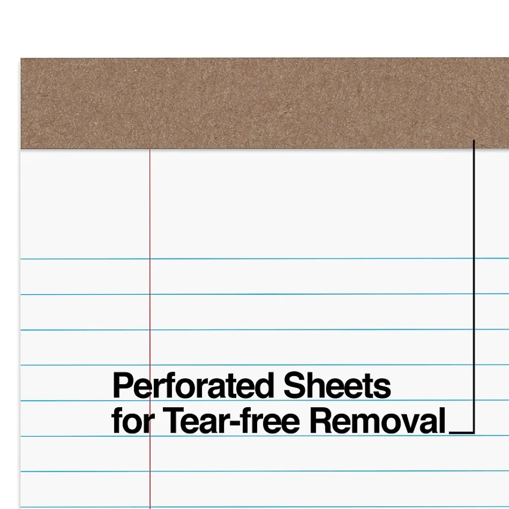 Notepads|TRU RED ™ Notepads, 8.5" x 11.75", Wide Ruled, , 50 Sheets/Pad, Dozen Pads/Pack (TR58185) White