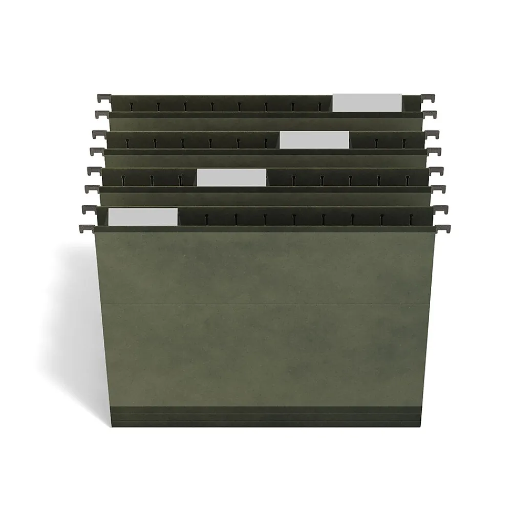 Hanging File Folders|TRU RED ™ Premium Hanging File Folder, 5-Tab, Legal Size, Standard Green, 20/Pk (TR45539)