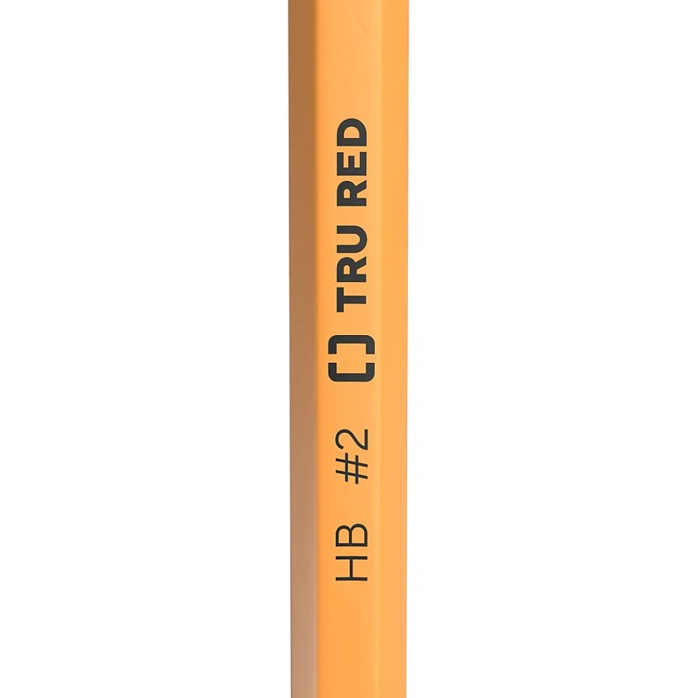 Pencils|TRU RED ™ Pre-Sharpened Wooden Pencil, 2.2mm, #2 Medium Lead, 48/Pack (TR58560)