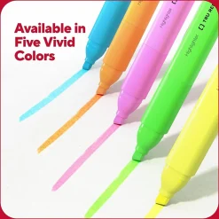 Highlighters|TRU RED ™ Tank Highlighter with Grip, Chisel Tip, Assorted, 5/Pack (TR54583)