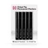 Markers|TRU RED ™ Tank Permanent Markers, Chisel Tip, Black, 5/Pack (TR54523)