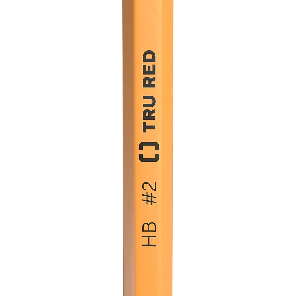 Pencils|TRU RED ™ Wooden Pencil, 2.2mm, #2 Medium Lead, 48/Pack (TR58561)