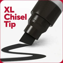 Markers|TRU RED ™ XL Tank Permanent Marker, Chisel Tip, Black (TR56933)