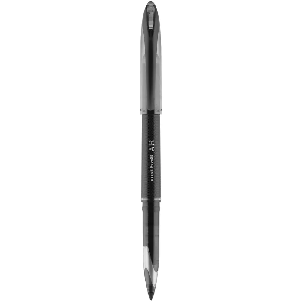 Pens|uni-ball uni AIR Porous Point Pens, Medium Point, 0.7mm, Black, Black Ink, 12/Pack (1927631)