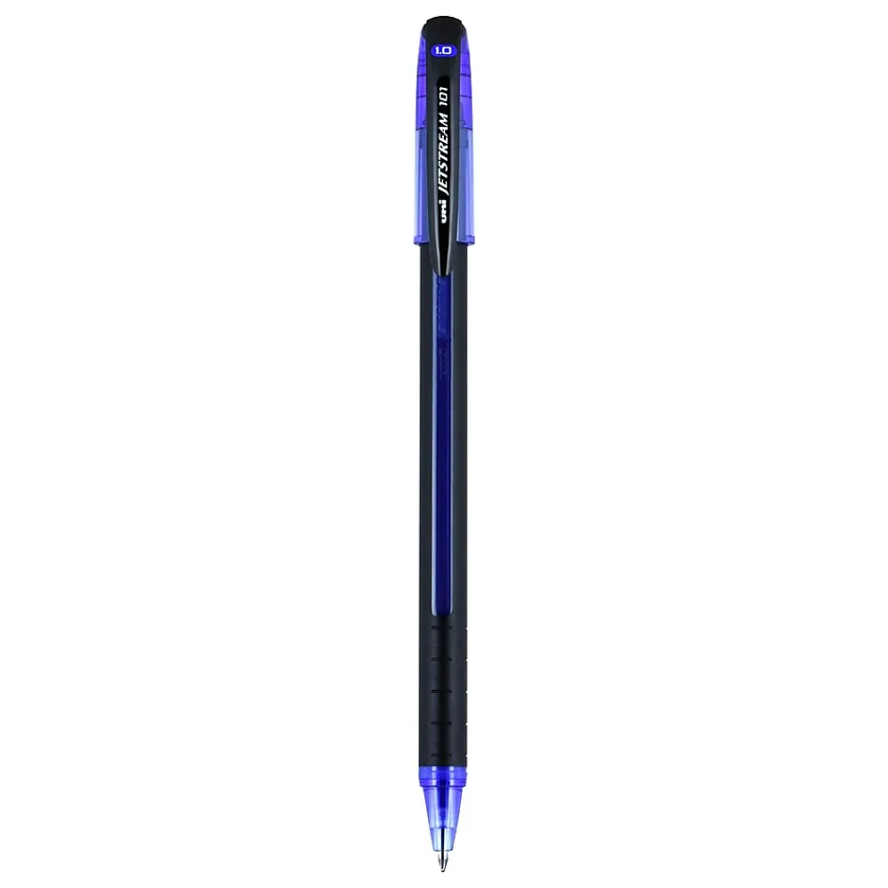 Pens|uni-ball uni Jetstream 101 Ballpoint Pen, Medium Point, 1.0mm, Blue Ink, Dozen (1768012)