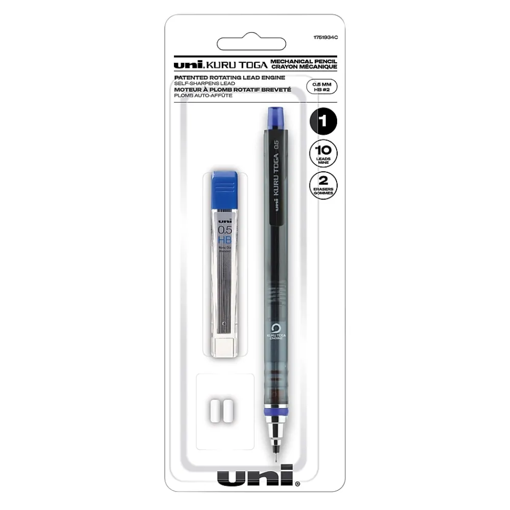 Pencils|Uni Kuru Toga Mechanical Pencil, 0.5mm, #2 Hard Lead (1751934)