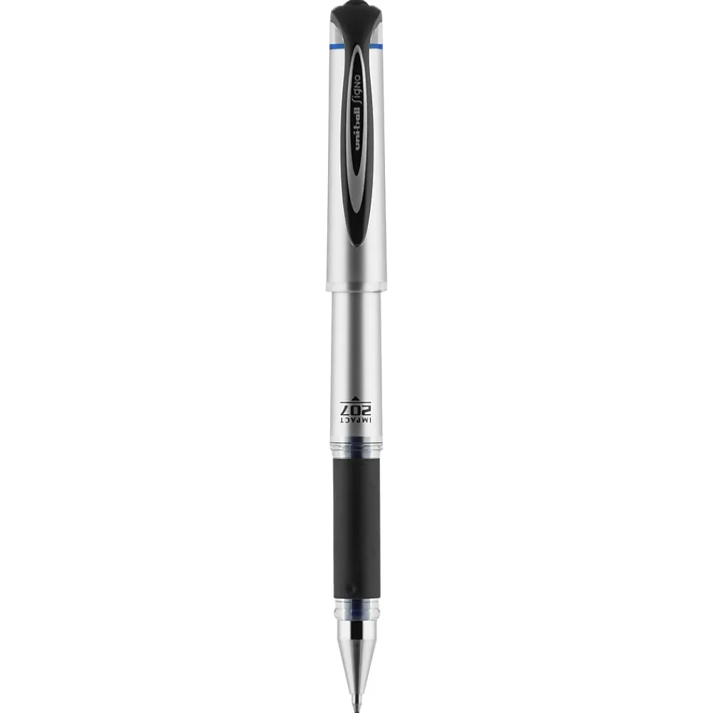 Pens|uni-ball 207 Impact Gel Pens, Bold Point, Blue Ink, 12/Pack (65801)