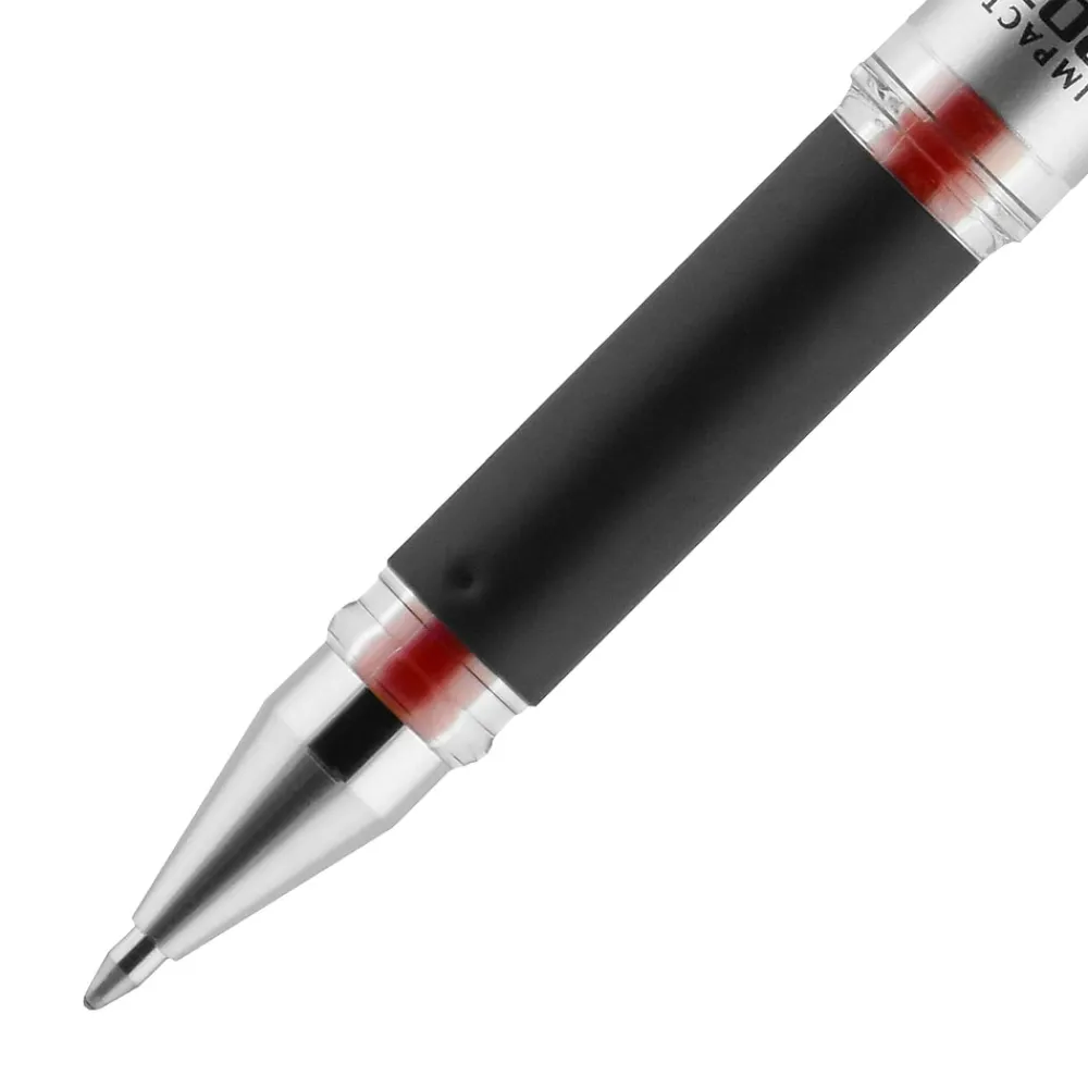 Pens|uni-ball 207 Impact Gel Pens, Bold Point, Red Ink, Dozen (65802)