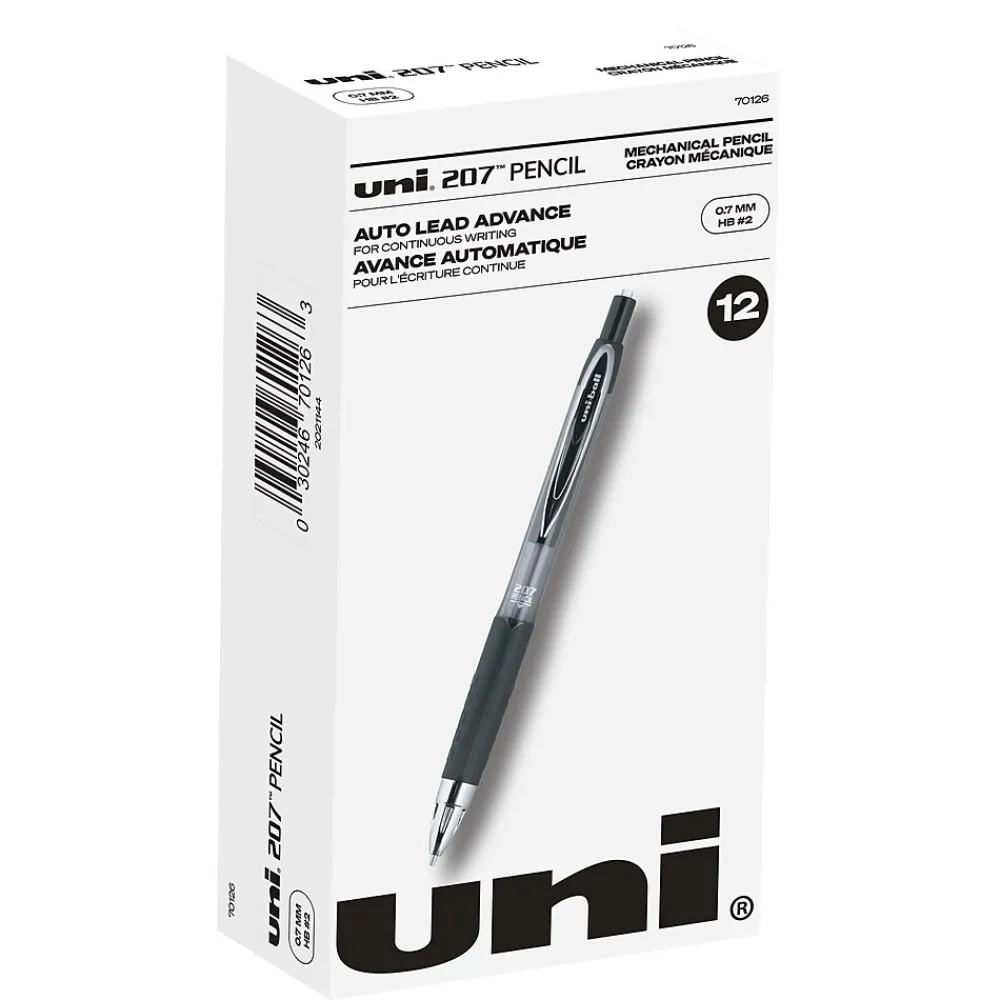 Pencils|uni-ball uniball 207 Mechanical Pencil, 0.7mm, #2 Medium Lead, Dozen (70126)