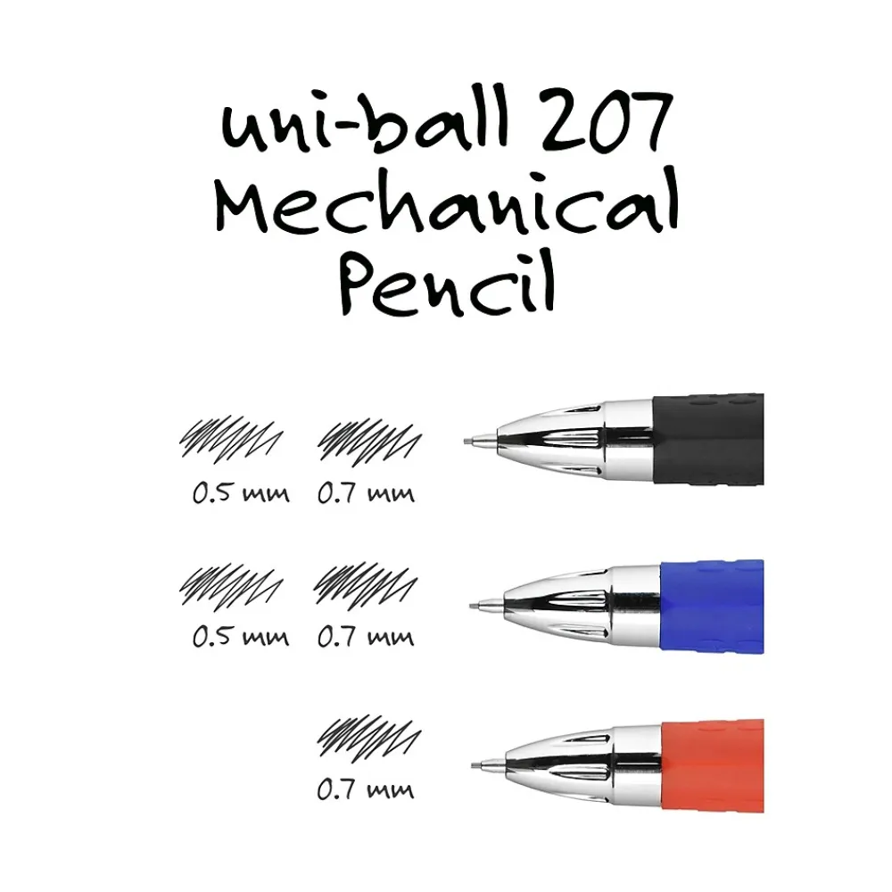 Pencils|uni-ball uniball 207 Mechanical Pencil, 0.7mm, #2 Medium Lead, Dozen (70126)