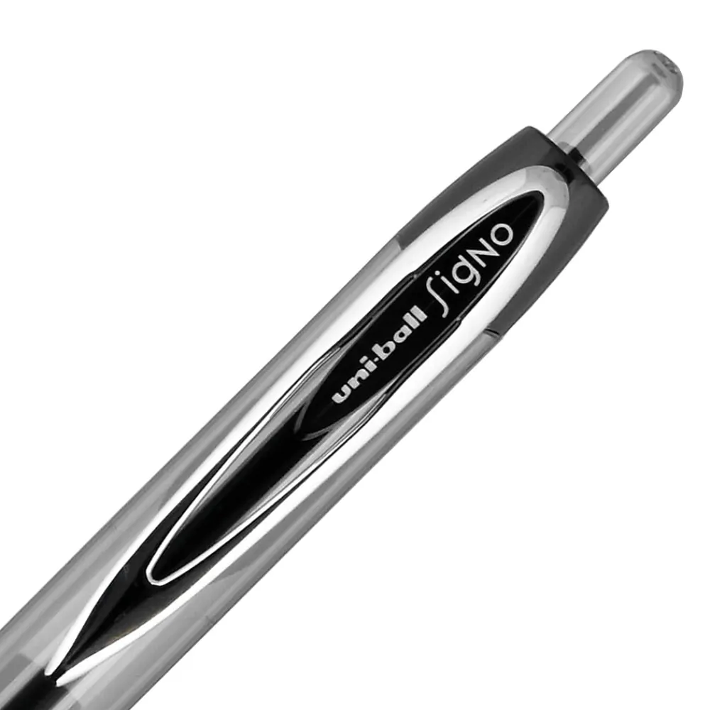 Pens|uni-ball 207 Retractable Gel Pens, Medium Point, 0.7mm, Black Ink, Dozen (33950)