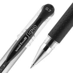 Pens|uni-ball Gel Grip Gel Pens, Medium Point, Black Ink, Dozen (65450)