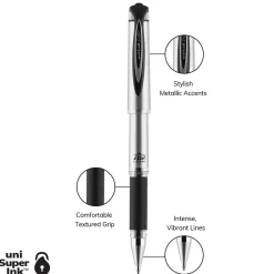 Pens|uni-ball Impact Gel-Ink Pen Refill, Bold Tip, Black Ink, 2/Pack (65808PP)