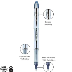 Pens|uni-ball Vision Elite Rollerball Pens, Bold Point, Blue-Black Ink, 12/Pack (61232)