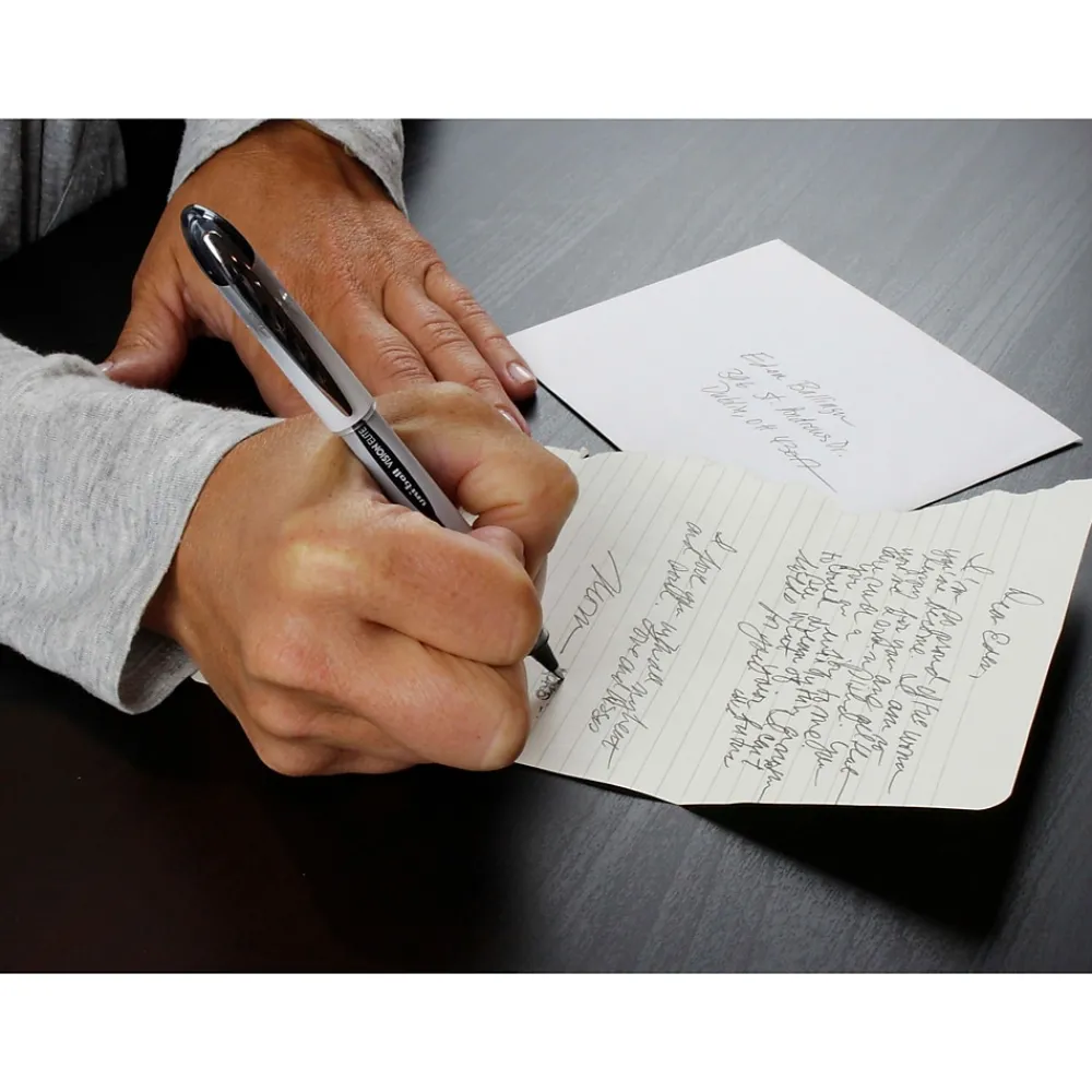 Pens|uni-ball uniball Vision Elite Rollerball Pens, Bold Point, 0.8mm, Black Ink (61231)