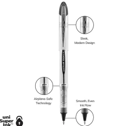 Pens|uni-ball uniball Vision Elite Rollerball Pens, Bold Point, 0.8mm, Black Ink (61231)
