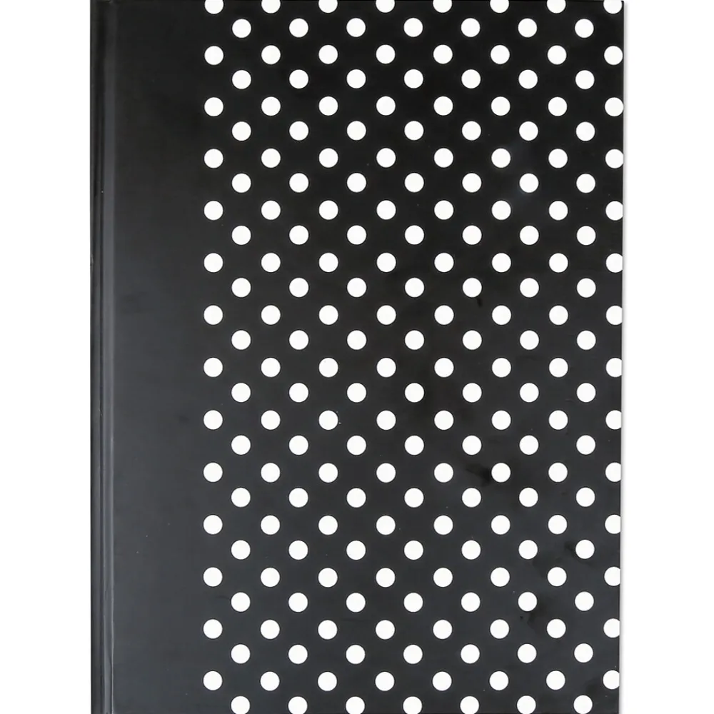 Subject Notebooks|Universal Casebound Hardcover Notebook, Black with White Dots, 1-Subjects, 10 1/4 x 7 5/8, Each (66350)