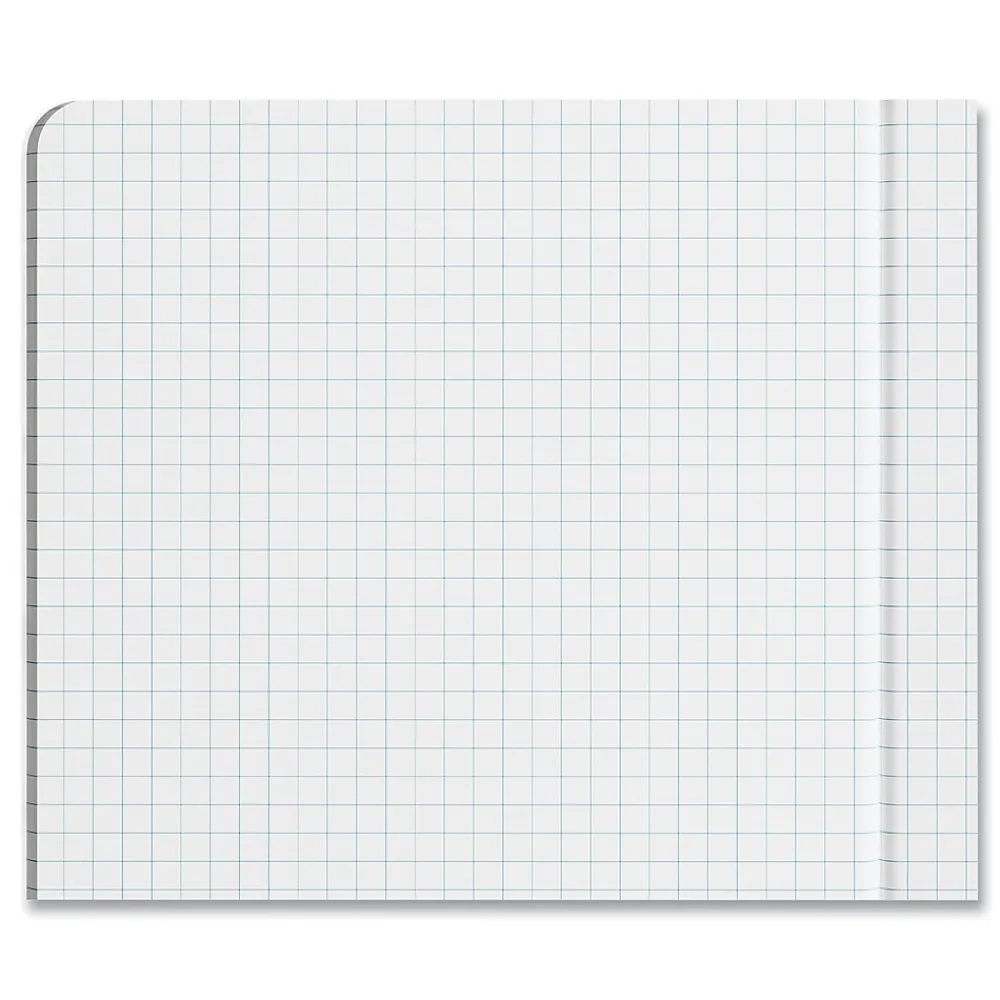 Composition Notebooks|Universal Composition Notebooks, 9.75" x 7.5", Quad, 100 Sheets, Black, 6/Pack (UNV20957)