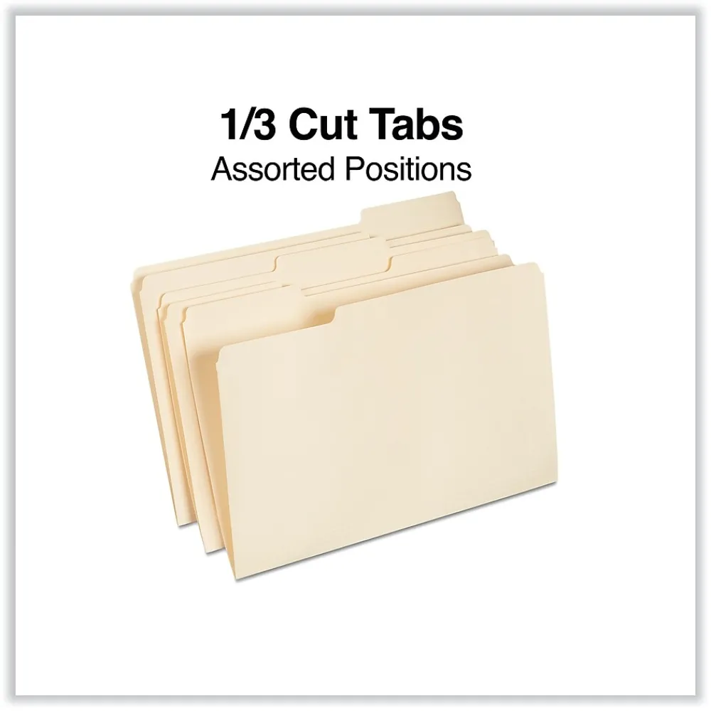File Folders|Universal File Folder, Legal Size, Manila, 100/Box (UNV15113)