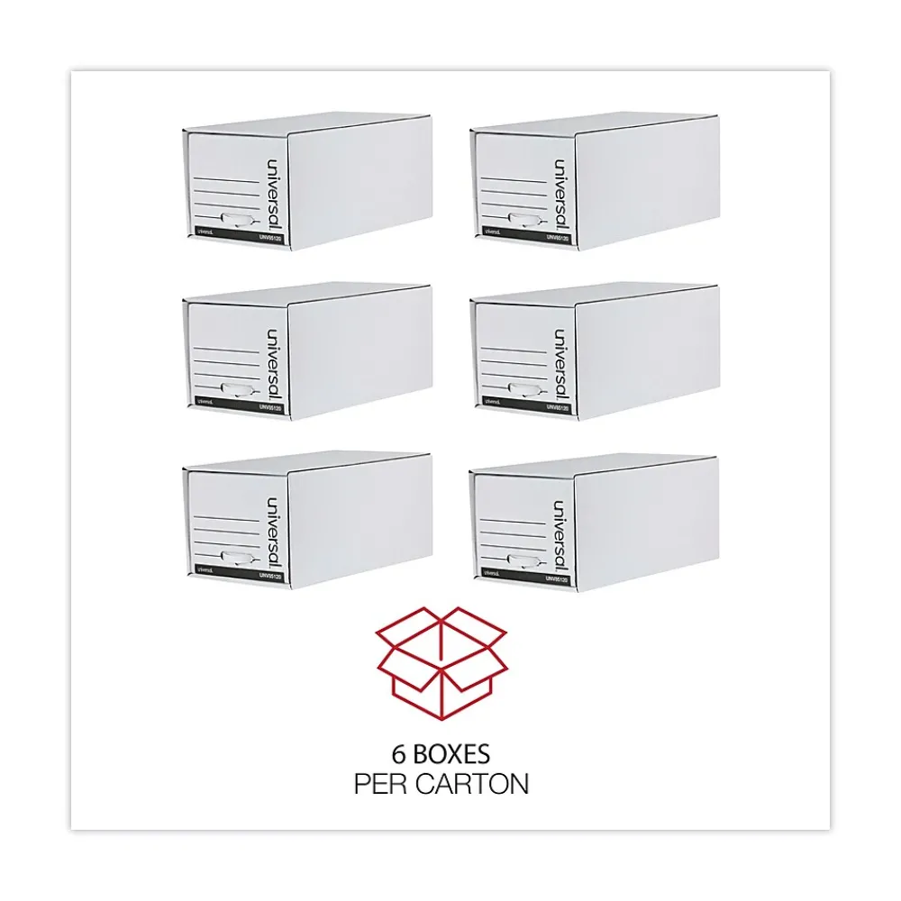 File Storage|Universal Storage Drawer File, Letter Size, White, 6/Carton (UNV85120)