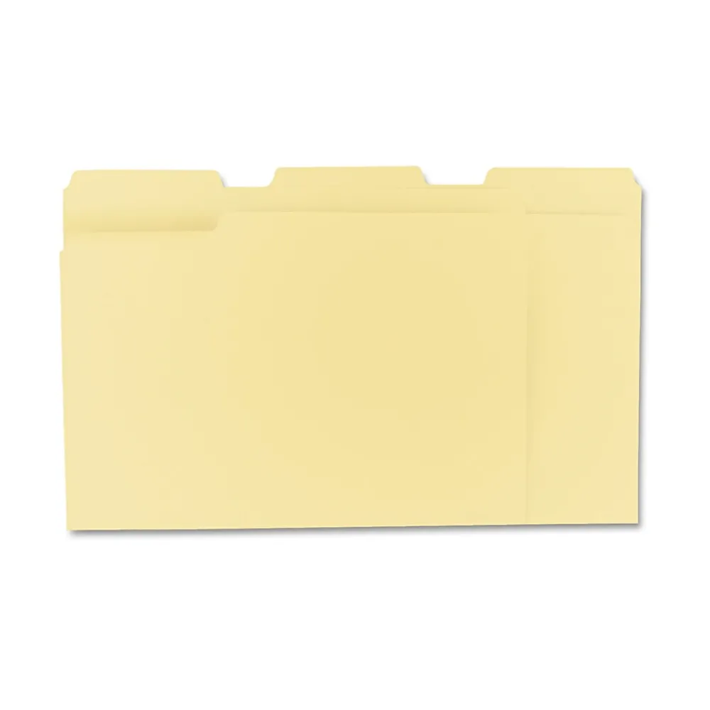 File Folders|Universal Top Tab File Folders, 1 Tab, Letter Size, Manila, 100/Box (UNV12113)