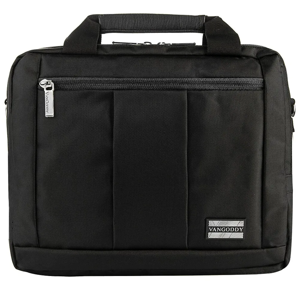 Laptop Bags|Vangoddy 15.6" Nylon Water Resistant Laptop Bag, Black (0609465467108)