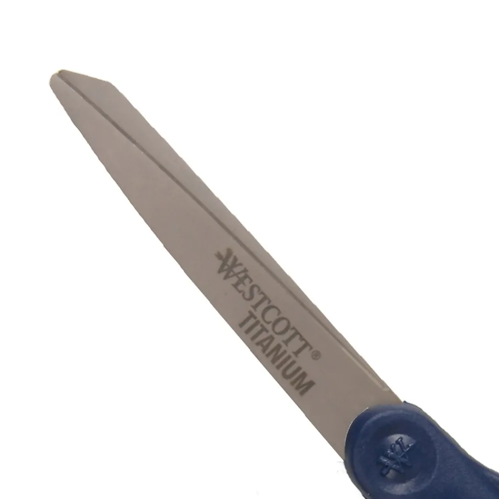 Scissors|Westcott 8" Titanium Multi-Purpose/Heavy Duty Scissor, Blunt Tip, Navy (17509)