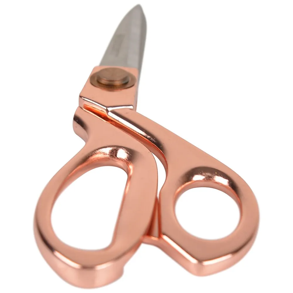 Scissors|Acme United Westcott® Vintage 8" Stainless Steel Heavy Duty Scissors, Pointed Tip, Rose Gold Finish (16968)