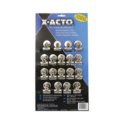Clips & Fasteners|X-ACTO Bulldog Magnetic Clips, #1, Silver, 18/Box (2026)