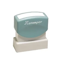 Stamps & Stamp Pads|Cosco Xstamper 2-Color Title Stamps, "COMPLETED" Blue/Red Ink (036030)