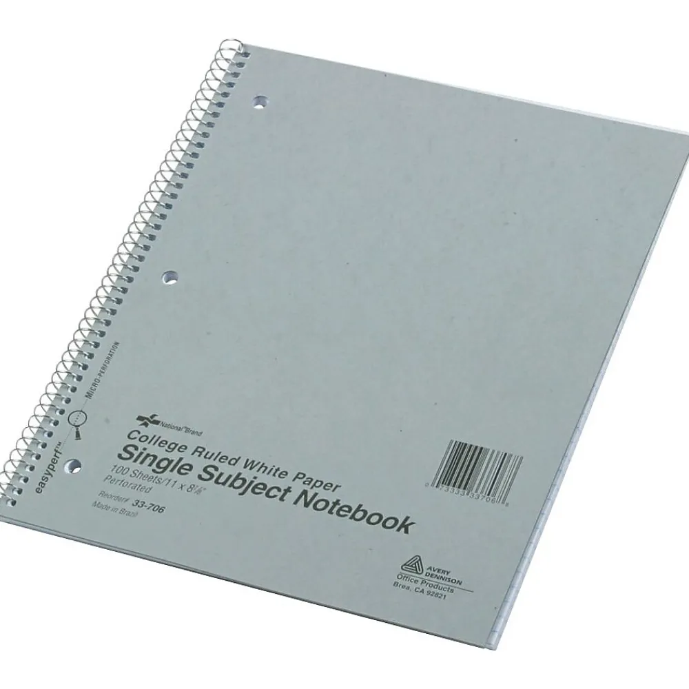 Subject Notebooks|Xtreme Kolor Kraft 1-Subject Notebooks, 8.875" x 11", College Ruled, 100 Sheets, Each (33706)