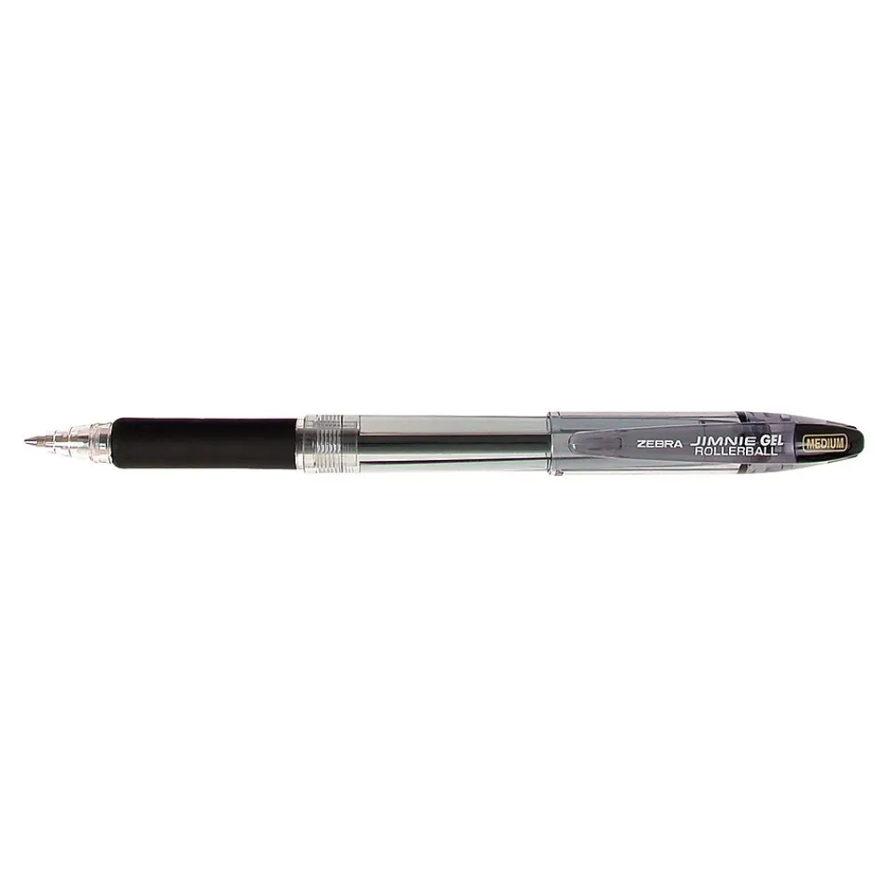 Pens|Zebra Jimnie Gel Pen, Medium Point, 0.7mm, Black Ink, Dozen (44110)