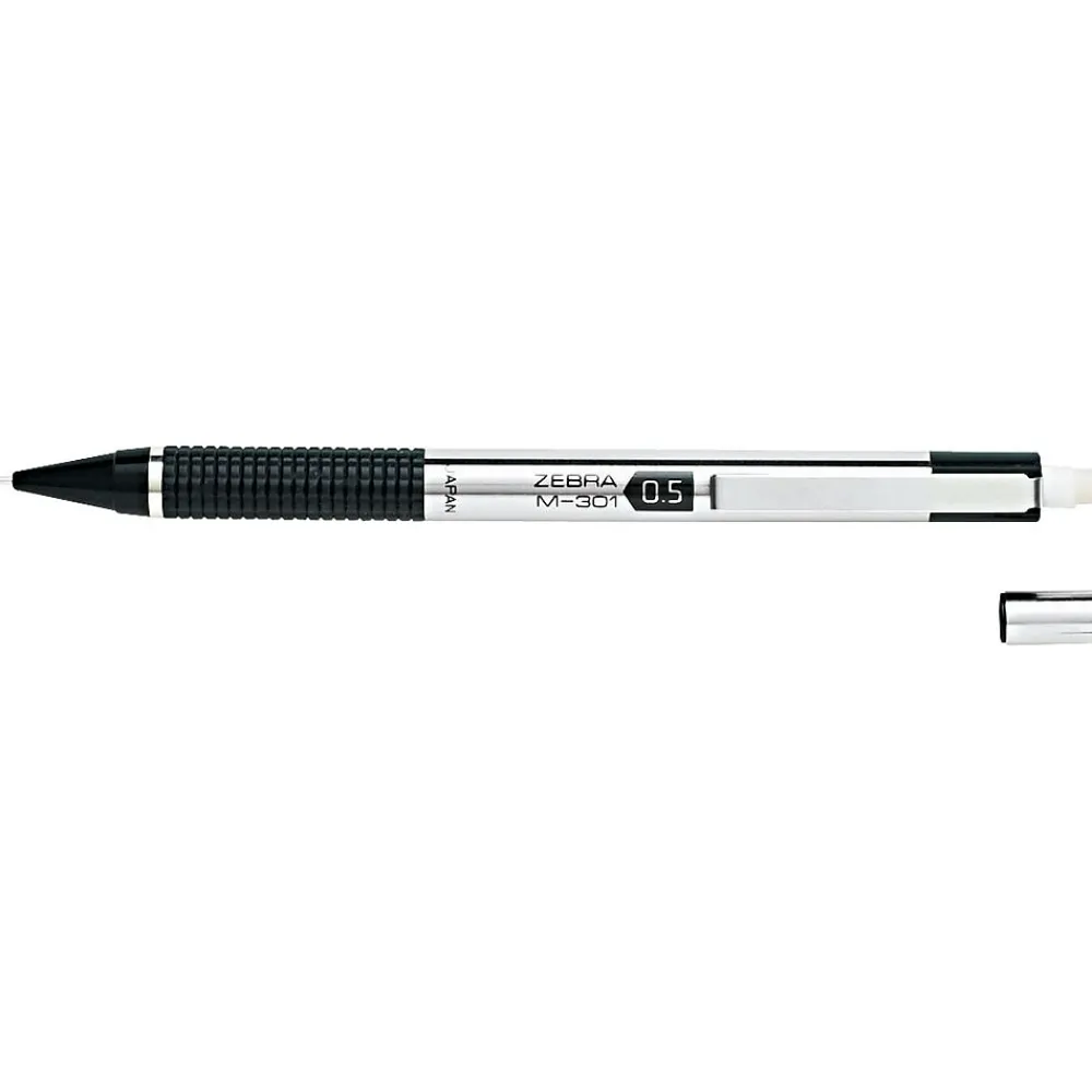 Pencils|Zebra M-301 Mechanical Pencil, 0.5mm, #2 Medium Lead, Dozen (ZEB54010)
